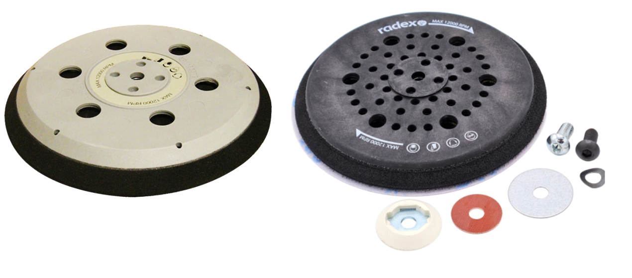 Backing pad for abrasive discs Ø 150 mm