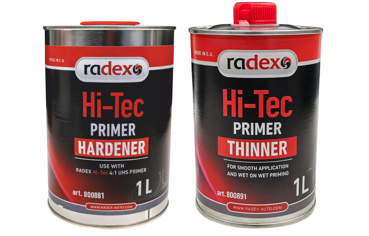 HI-TEC HARDENER AND THINNER – KIETIKLIAI IR SKIEDIKLIAI PROFESIONALIAM DAŽYMUI